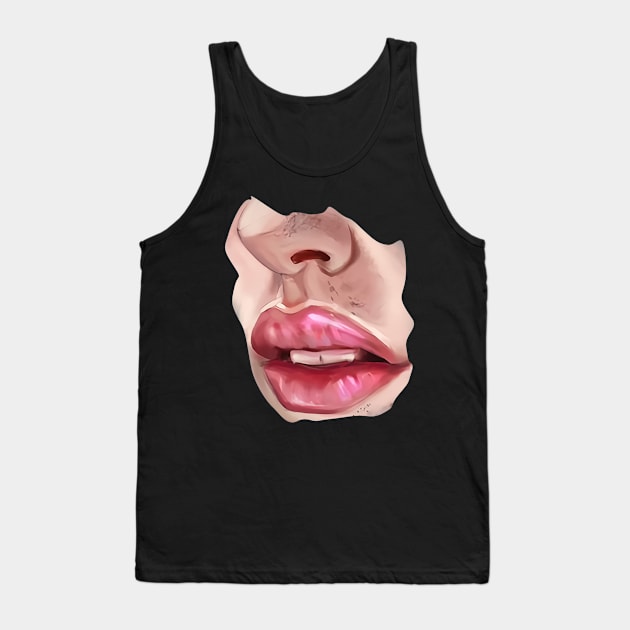 DRAWIN LIPS TUTORIAL 4 Tank Top by BibirNDower77